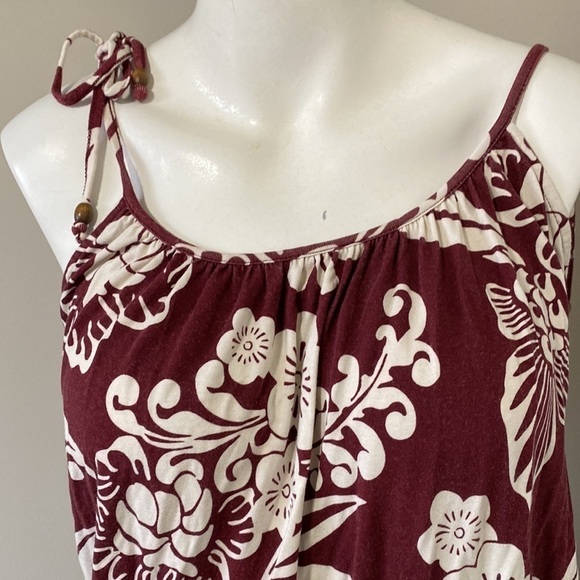 Tommy Bahama Burgundy Floral Tank Top Size XS - Picture 2 of 9
